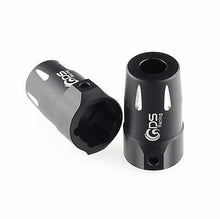 Load image into Gallery viewer, GDS Racing Alloy Rear Hubs/Lockouts Black for Axial SCX10 RC Crawler (2pc)