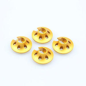 4PC GDS RACING CNC Machined Alloy Shock Mounts/Brackets Golden For Losi 5ive T