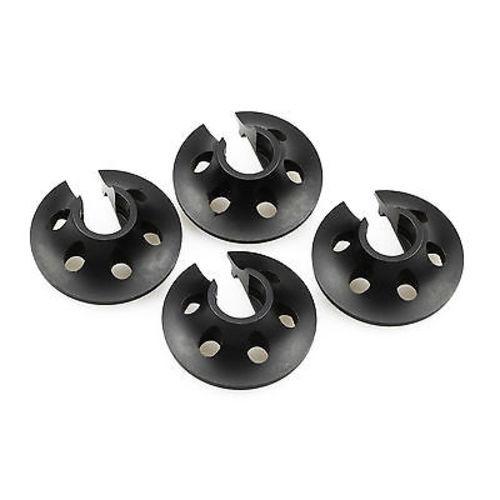 4PC GDS RACING CNC Machined Alloy Shock Mounts/Brackets Black For Losi 5ive T