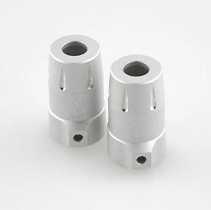 GDS Racing Alloy Rear Hubs/Lockouts Silver for Axial SCX10 RC Crawler (2pc)