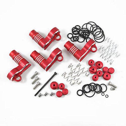 GDS Racing Piggyback Shock Reservoir Cap Set Red For Losi 5ive T KM x2 Rovan LT