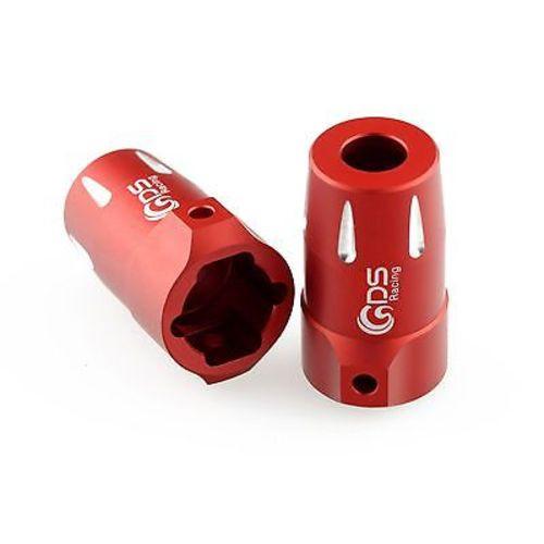 GDS Racing Alloy Rear Hubs/Lockouts Red for Axial SCX10 RC Crawler 1Pair