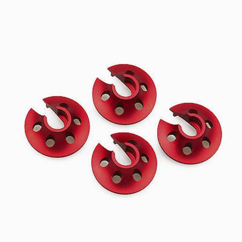 4PC GDS RACING CNC Machined Alloy Shock Mounts/Brackets Red For Losi 5ive T