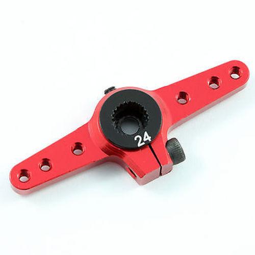 GDS Racing 24T M2 Universal Angle Adjustable Alloy Servo Horn/Arm Red RC Crawler