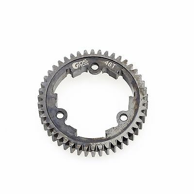 GDS Racing 46T Hard Steel Spur Gear 46 Tooth RC Monster Truck Traxxas X-MAXX 1/5, Manual Gear Mesh Setting Required