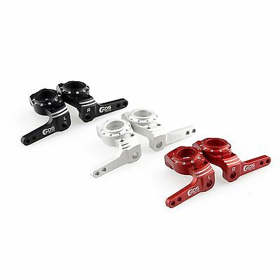 GDS Racing Alloy Wide-Angle Knuckle Arms Silver for Axial SCX10 RC Crawler (2pc)
