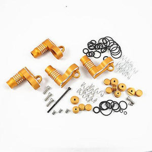 GDS Racing Piggyback Shock Reservoir Cap Set Gold For Losi 5ive T KM x2 Rovan LT