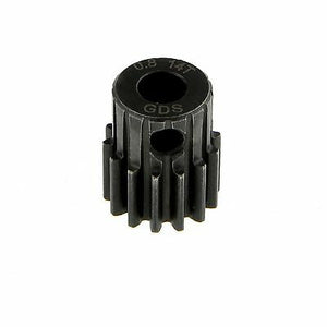 GDS Racing M0.8 14T Steel Pinion Gear for RC Car 1/8"(3.175mm) and 5mm Shaft