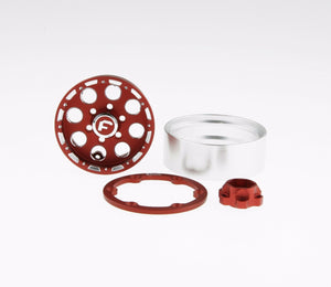 GDS Racing Four 1.9" Red Alloy Beadlock Wheel Rim Wide 1" for RC Model #093RD