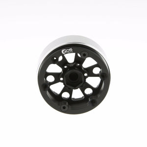GDS Racing Four 1.9" Black Alloy Beadlock Wheel Rim Wide 1" for RC Model #094BK