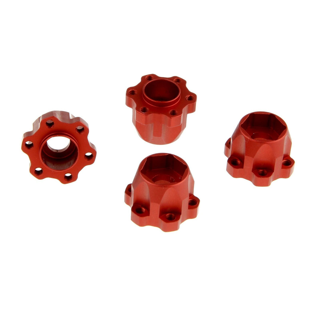 12mm Hex Hubs Set, 17mm Height, Red for GDS Racing 1.9