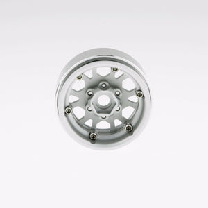 GDS Racing Four 1.9" Silver Alloy Beadlock Wheel Rim Wide 1" for RC Model #097
