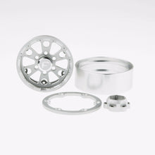 Load image into Gallery viewer, GDS Racing Four 1.9&quot; Silver Alloy Beadlock Wheel Rim Wide 1&quot; for RC Model #094SL