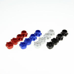 12mm Hex Hubs Set, 17mm Height, Black for GDS Racing 1.9" and 2.2" Alloy Wheels