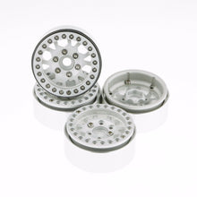 Load image into Gallery viewer, GDS Racing Four 1.9&quot; Silver Alloy Beadlock Wheel Rim Wide 1&quot; for RC Model #097