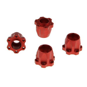 12mm Hex Hubs Set, 20mm Height, Red for GDS Racing 1.9" and 2.2" Alloy Wheels