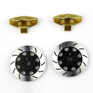 GDS Racing Aluminum Wheel Hex Hub Brake Disc and Golden Caliper for Traxxas UDR