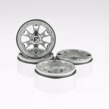 Load image into Gallery viewer, GDS Racing Four 1.9&quot; Silver Alloy Beadlock Wheel Rim Wide 1&quot; for RC Model #094SL