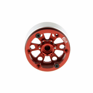 GDS Racing Four 1.9" Red Alloy Beadlock Wheel Rim Wide 1" for RC Model #094RD
