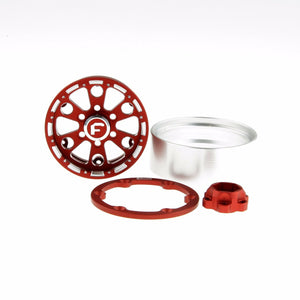 GDS Racing Four 1.9" Red Alloy Beadlock Wheel Rim Wide 1" for RC Model #094RD