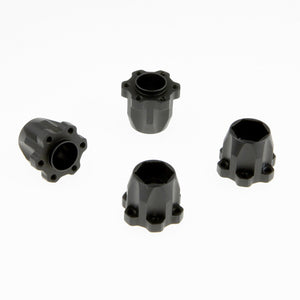 12mm Hex Hubs Set, 20mm Height, Black for GDS Racing 1.9" and 2.2" Alloy Wheels